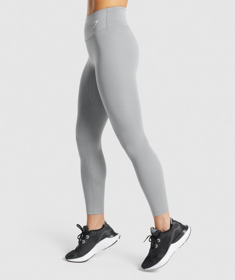 Legginsy Gymshark Treningowe Damskie Szare | PL 395NSA